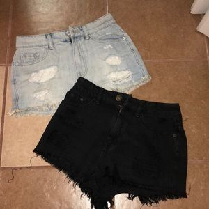 BUNDLE Super Cheeky BDG High waisted torn shorts